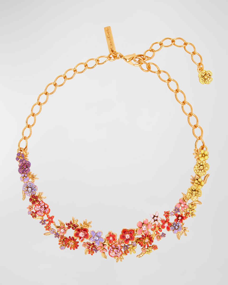 Enamel Flower Garden Necklace