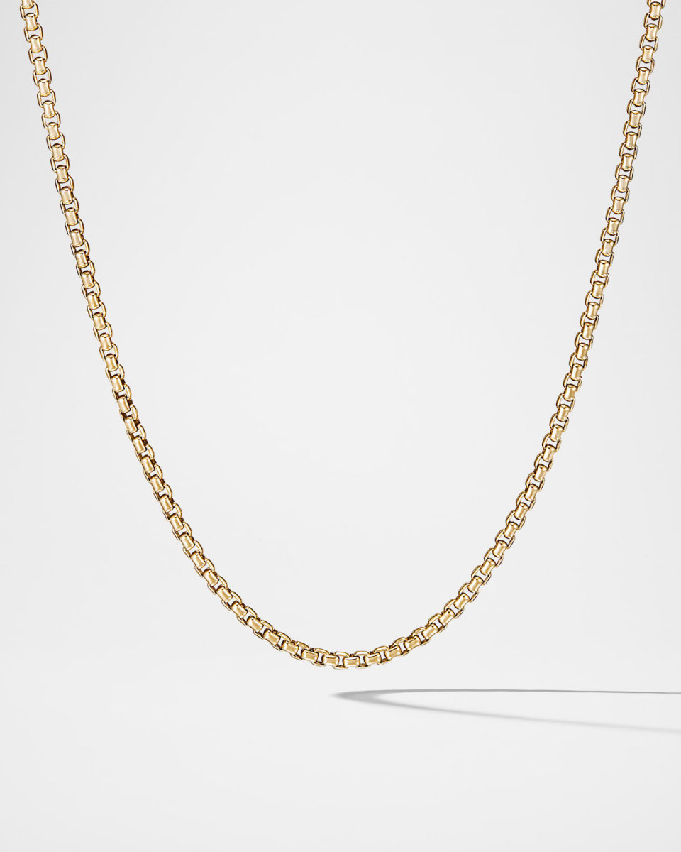 Box Chain Necklace in 18K Gold, 3.6mm