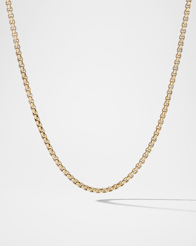 Box Chain Necklace in 18K Gold, 3.6mm
