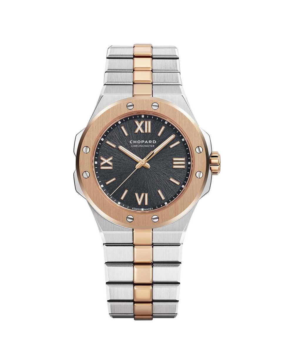 36mm Two-Tone Watch w/ Bracelet Strap, Gray