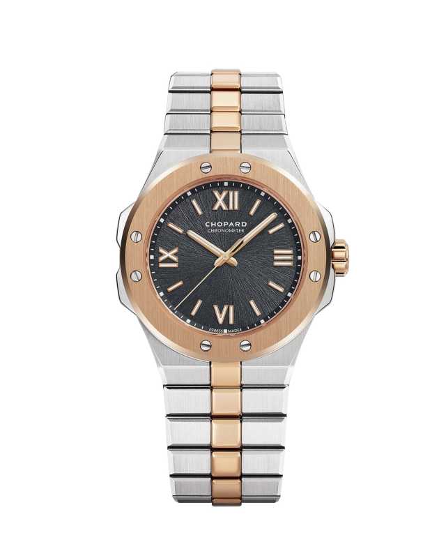 36mm Two-Tone Watch w/ Bracelet Strap, Gray