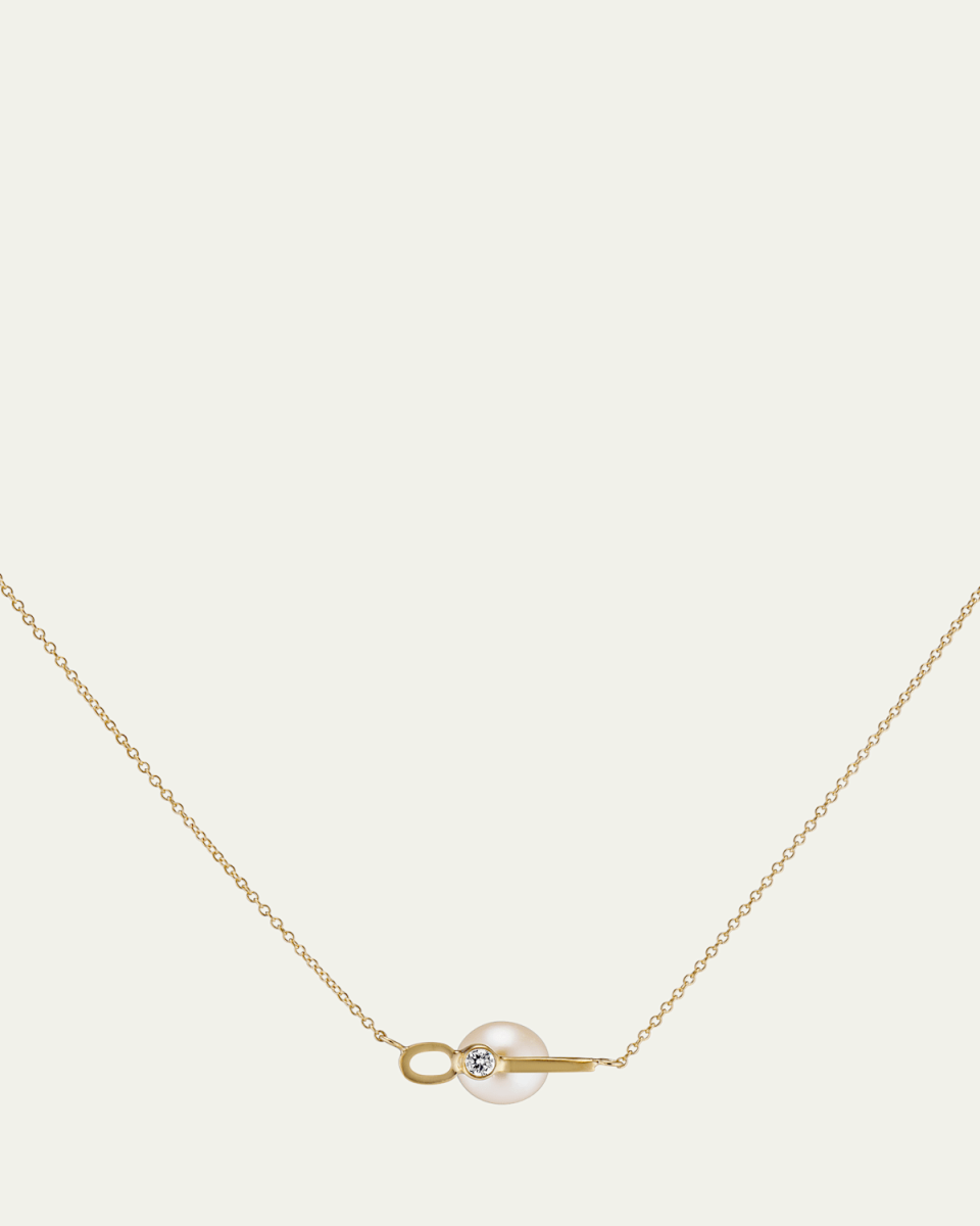 18K Pearl and Diamond Choker Necklace