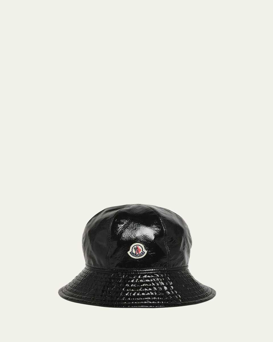 Glossy Logo Patch Bucket Hat