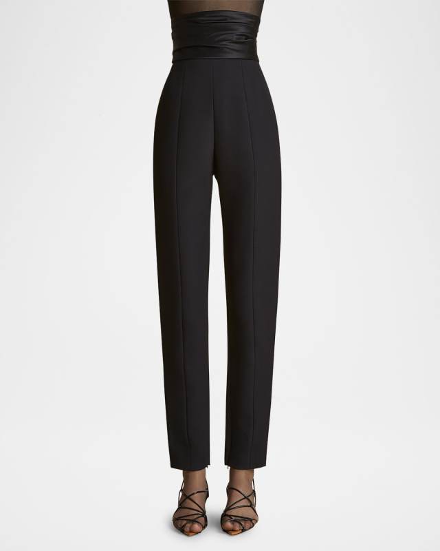 Lenro Ruched Waist Skinny Leg Pants