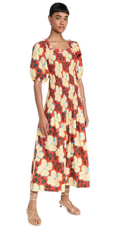 RHODE Ines Dress Scarlet Martinique Mini