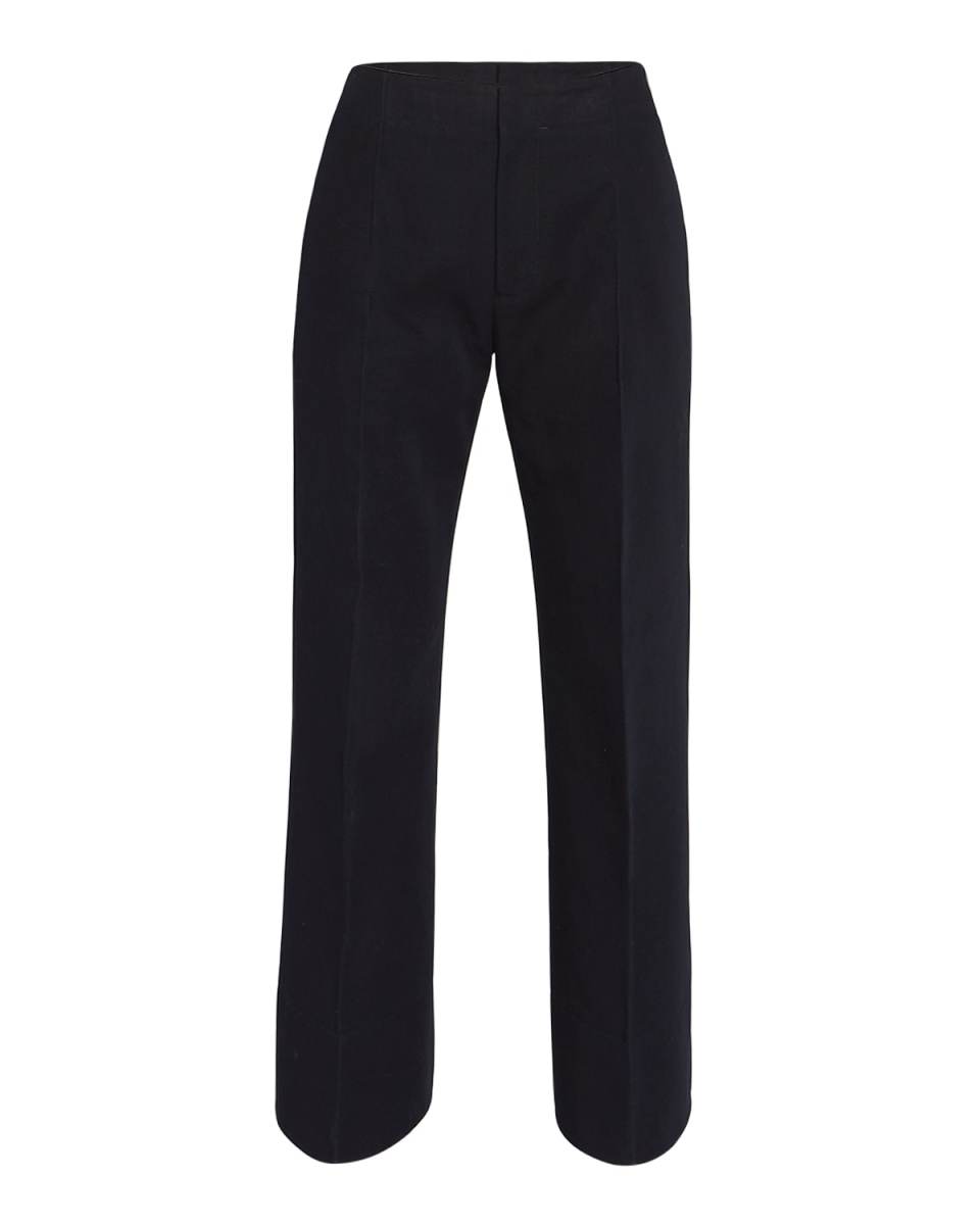 Canvas Cropped Flare Pants