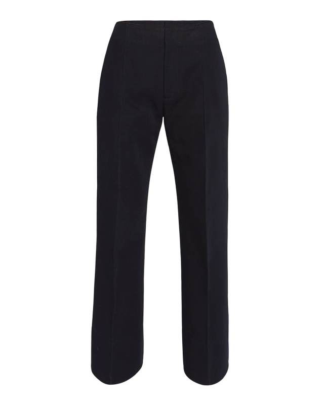 Canvas Cropped Flare Pants