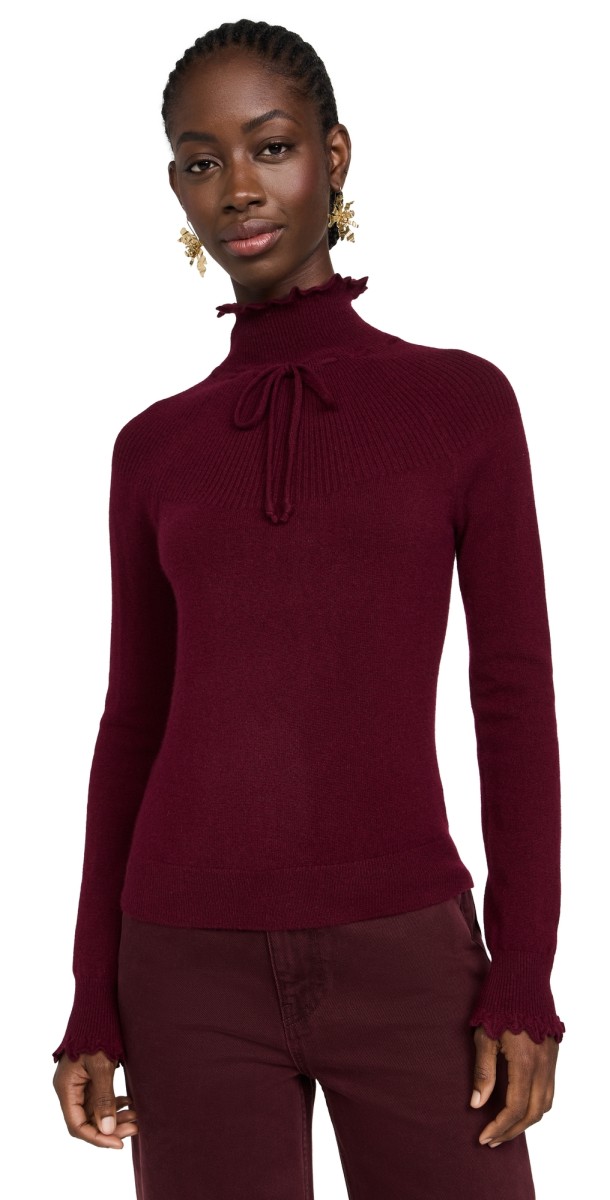 Ulla Johnson Maisie Cashmere Turtleneck Malbec