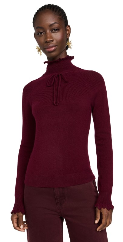 Ulla Johnson Maisie Cashmere Turtleneck Malbec