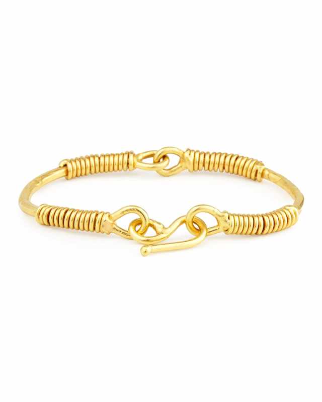 Spiraled 22K Yellow Gold Bracelet