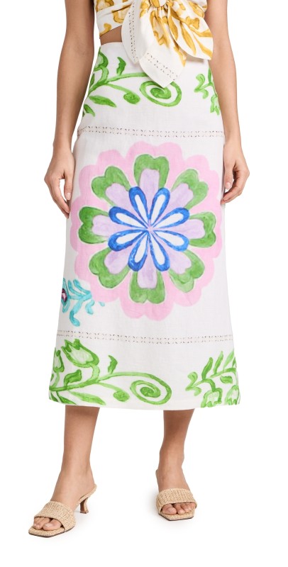 Silvia Tcherassi Atira Skirt Multicolor Floral Print