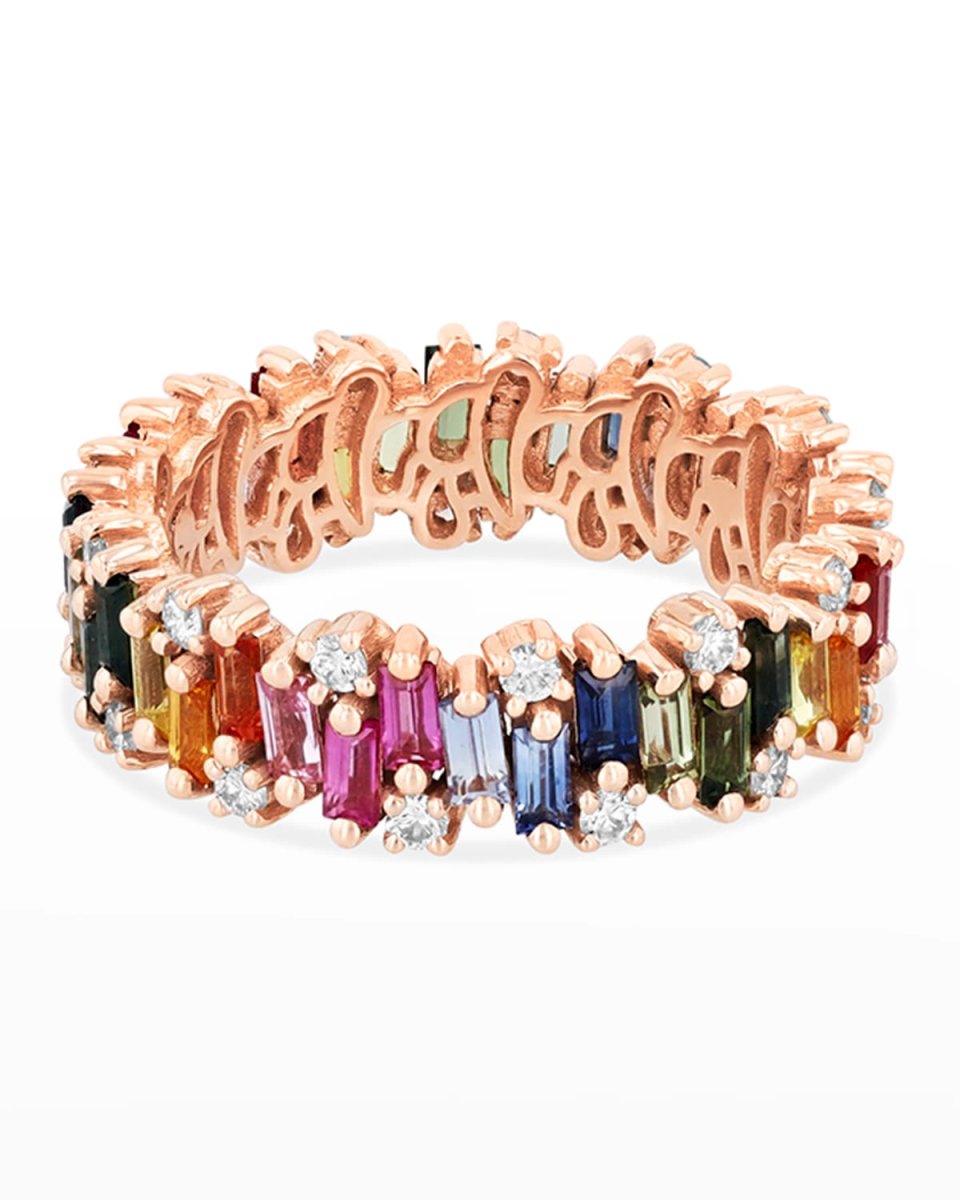 Alaia Rainbow Sapphire Eternity Ring Size 4-8