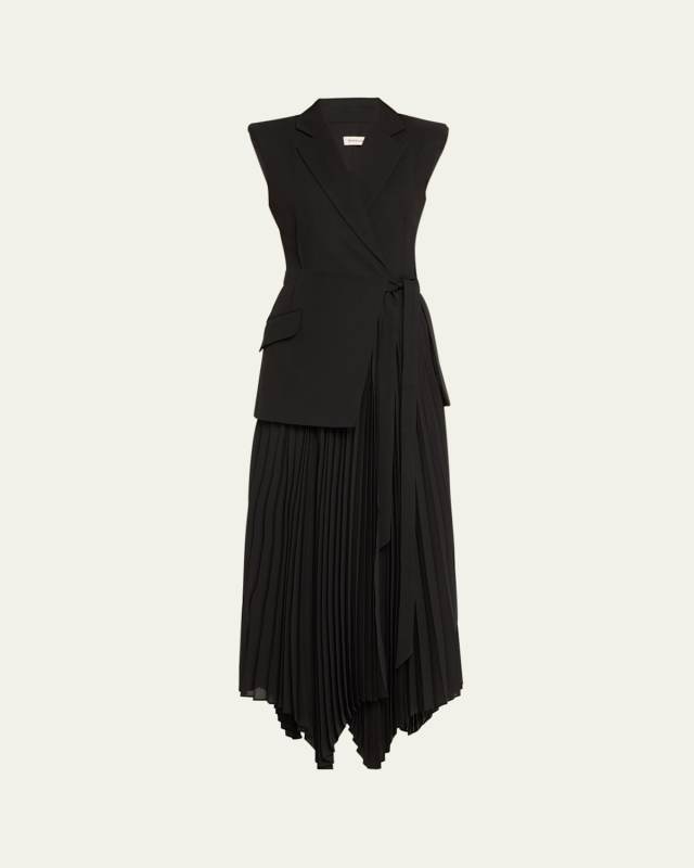Helena Combo Blazer Sleeveless Midi Dress