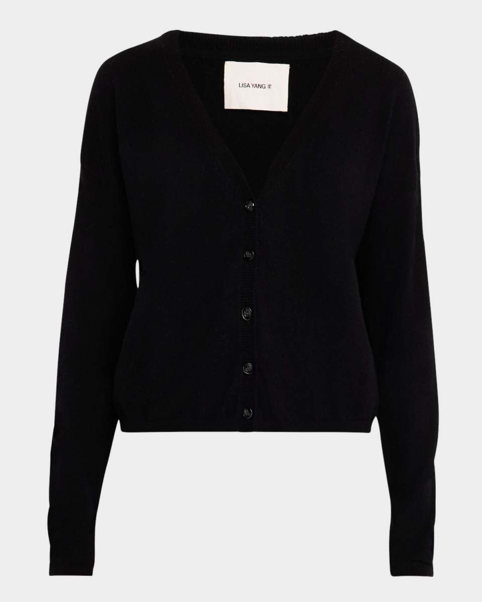 Abby Button-Down Cashmere Cardigan