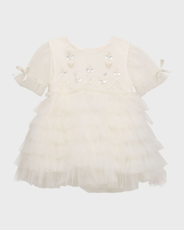 Girl's Bebe Field Of Dreams Tulle Dress, Size 3