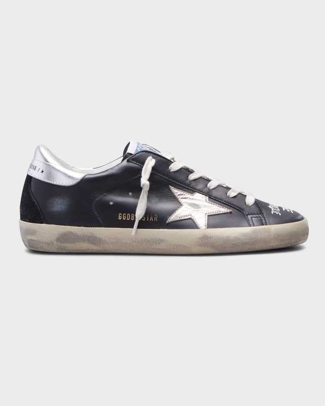 Superstar Leather Script Low-Top Sneakers