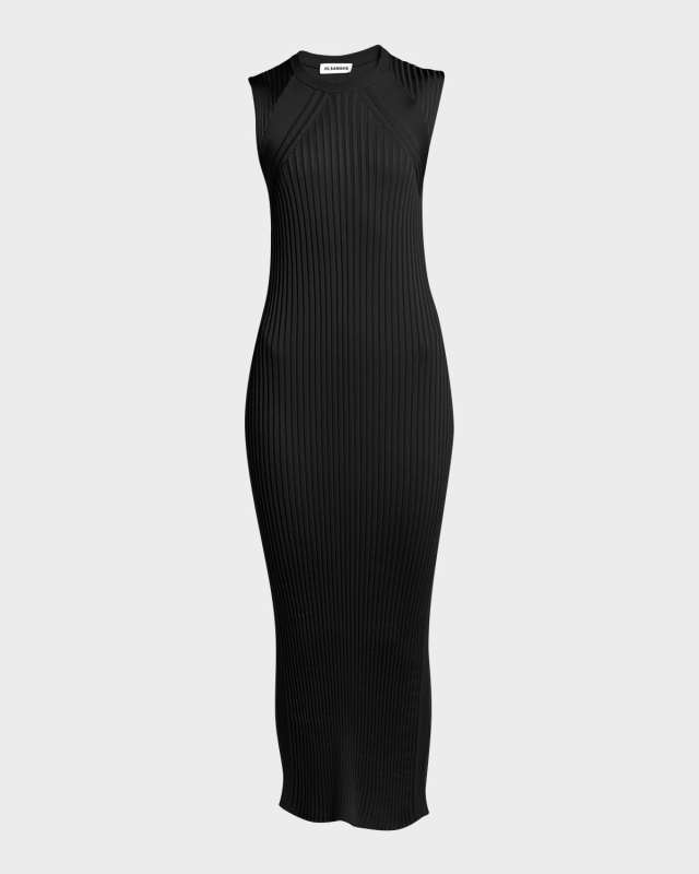 Rib Knit Sleeveless Midi Dress