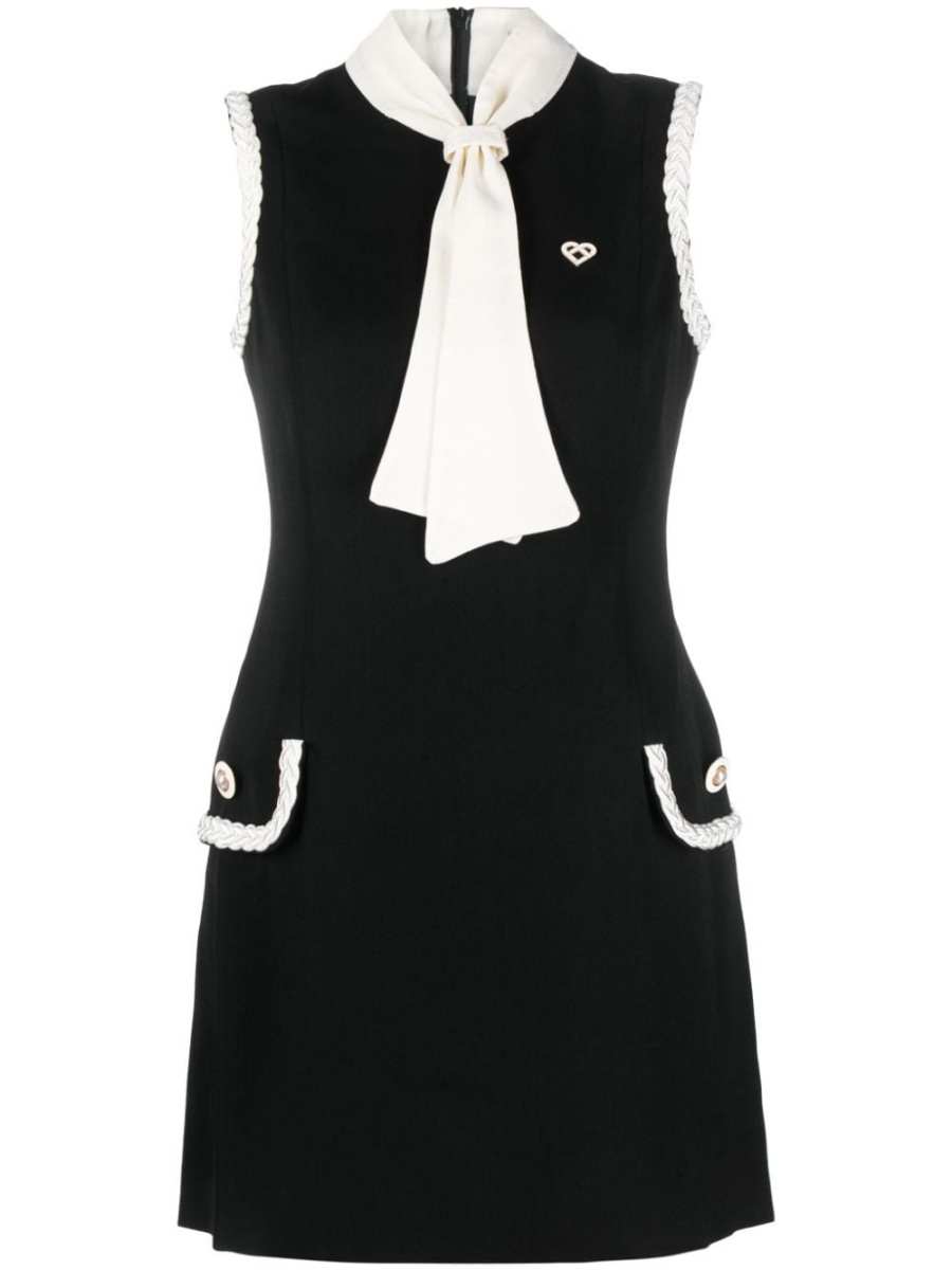 Jacky slogo-embroidered minidress