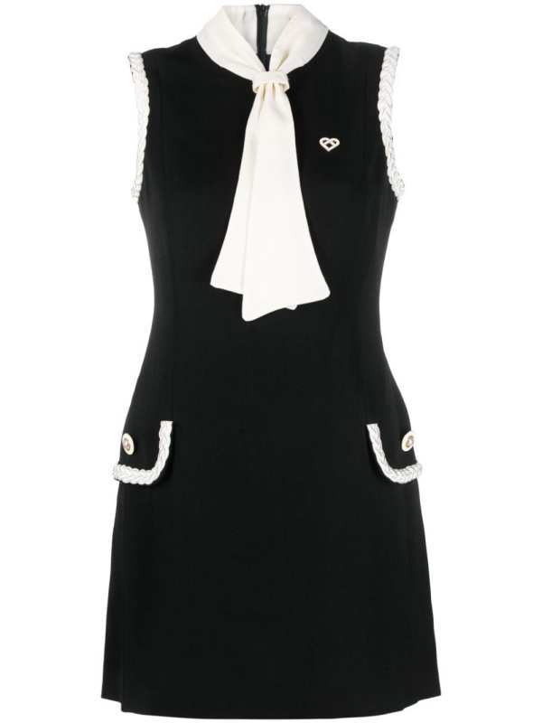 Jacky slogo-embroidered minidress