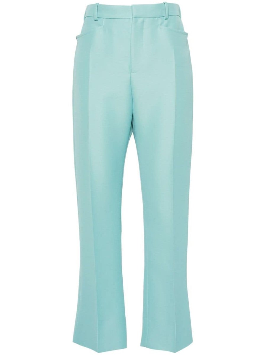 tailored straight-leg trousers
