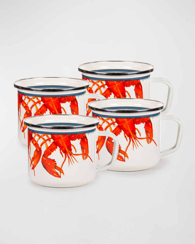 Set of 4 Lobster Grande Mugs