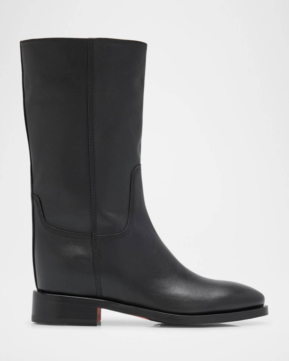 Fleeces Leather Mid Boots