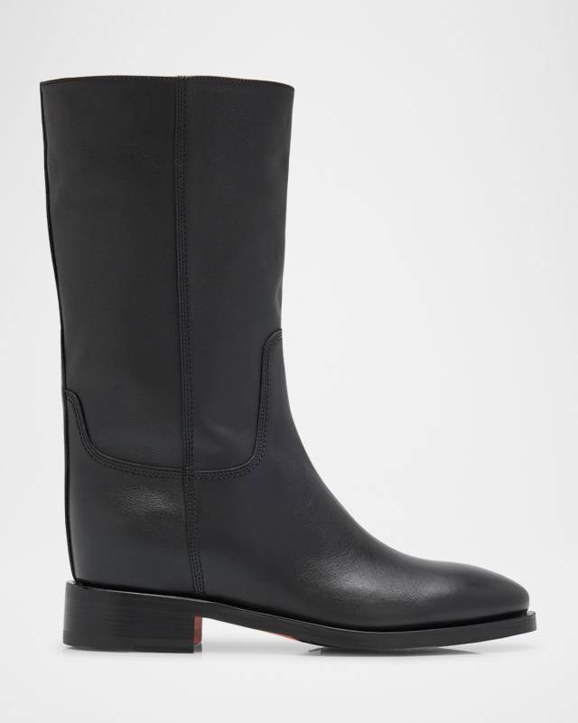 Fleeces Leather Mid Boots