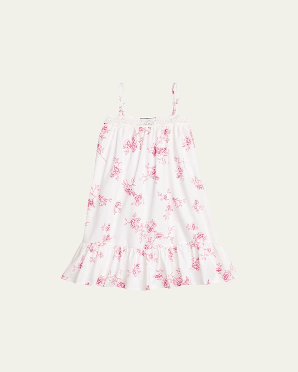 Kid's Lily Floral-Print Nightgown, Size 6M-14