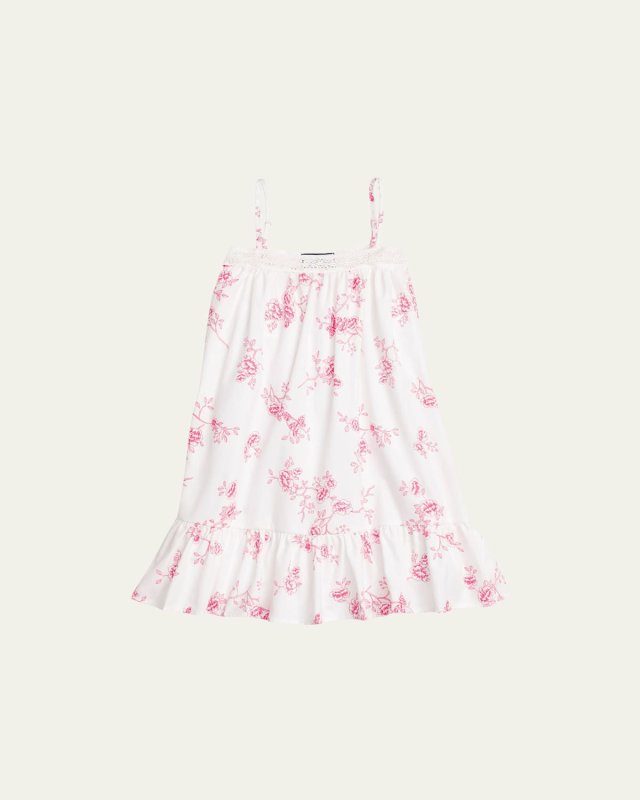 Kid's Lily Floral-Print Nightgown, Size 6M-14