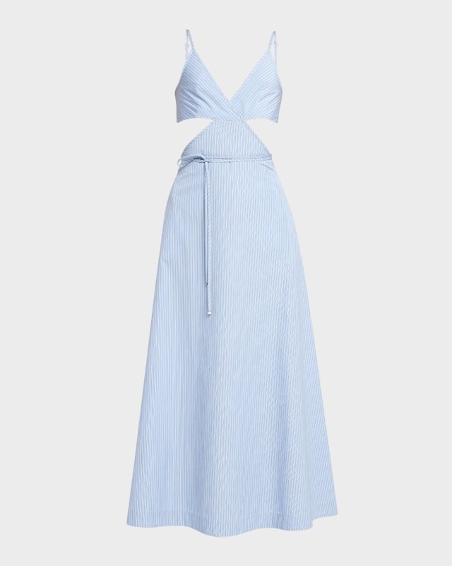 Mariel Stripe Cut-Out Maxi Dress