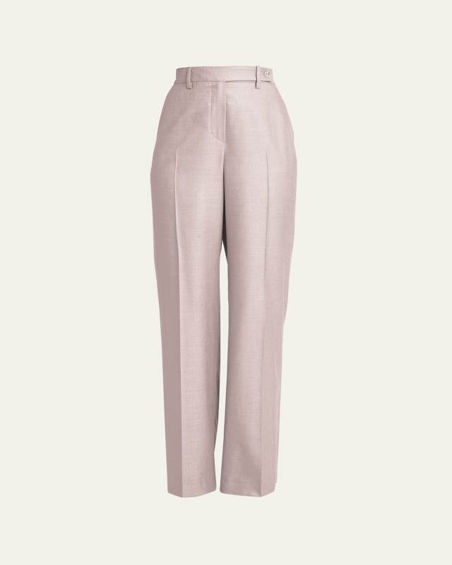Wide-Leg Wool Trousers