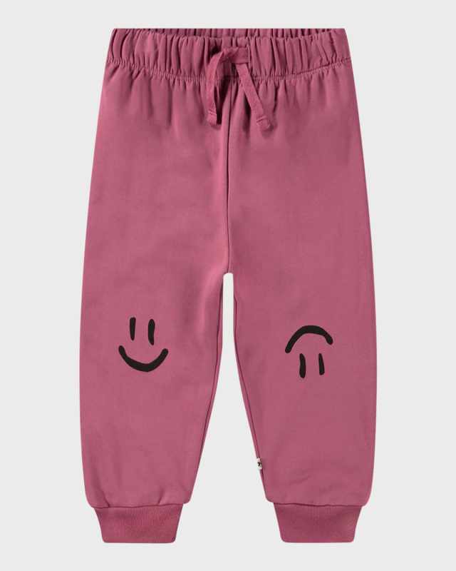Girl's Simeon Happy Face Sweatpants, Size 3M-2