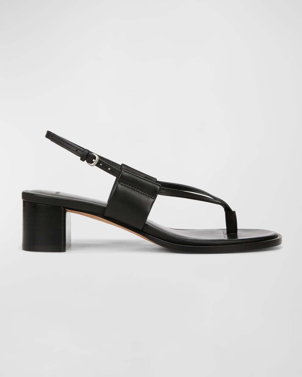 Alina Leather Thong Slingback Sandals