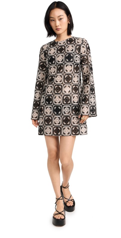 La DoubleJ Mini Supremes Swing Dress Mini Tiles Macrame