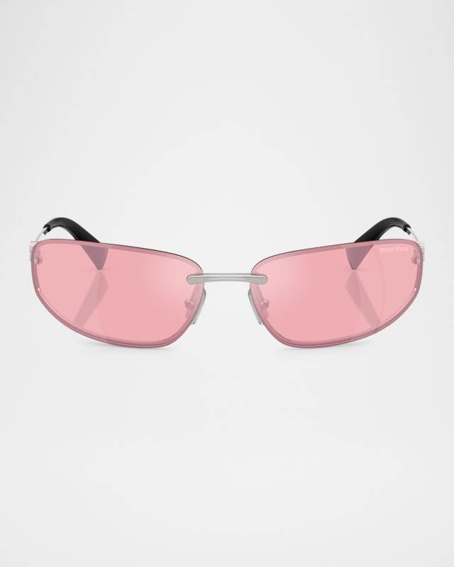A50S Rimless Oval Metal Sunglasses