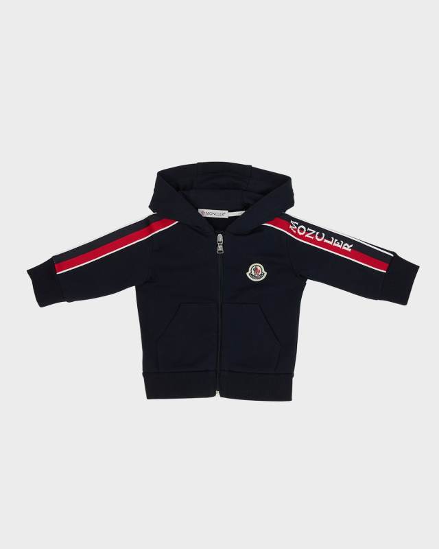 Boy's Logo-Print Striped Hoodie, Size 6M-3