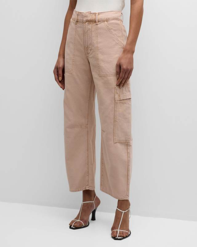 Marcelle Straight Twill Cargo Pants