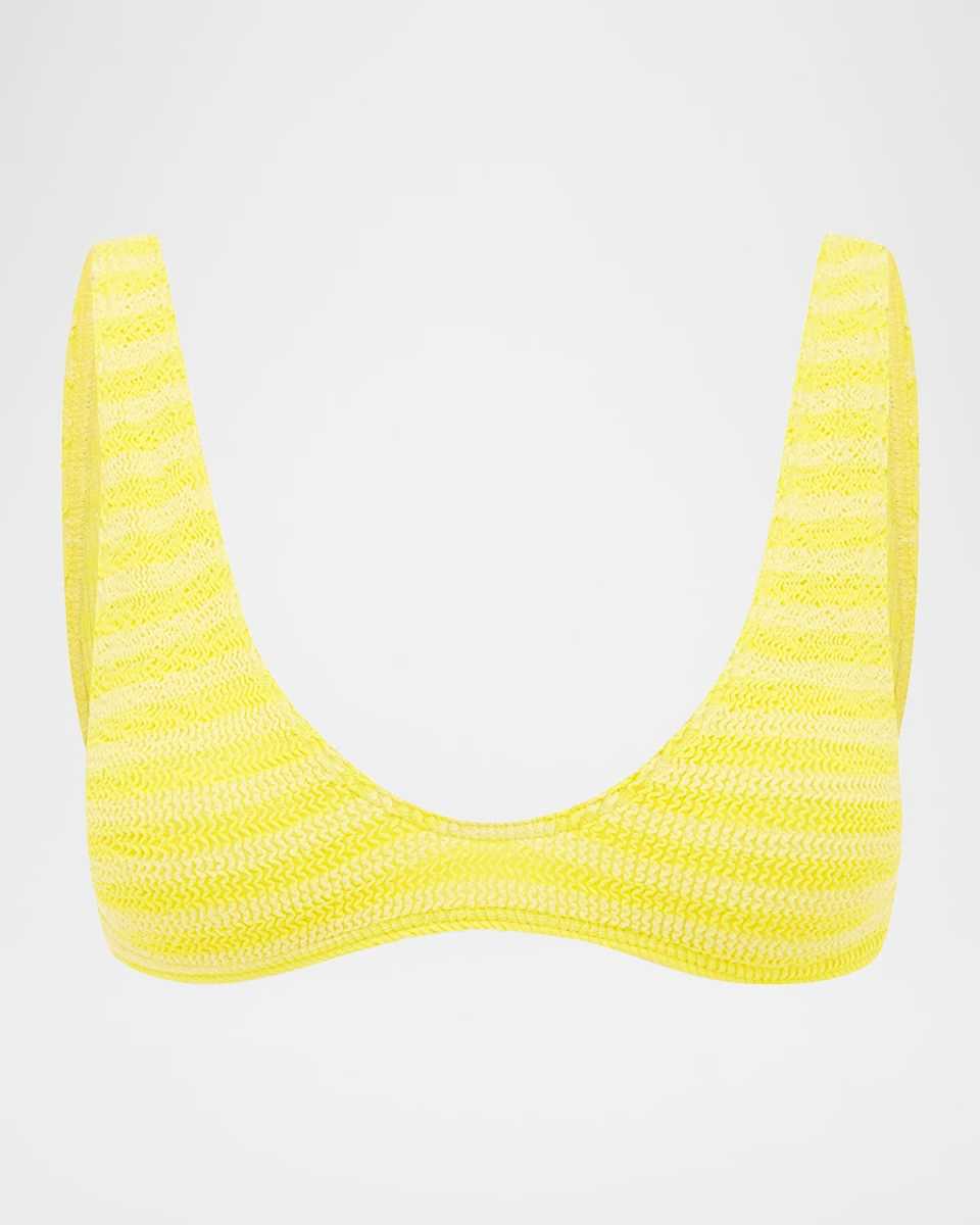 Limoncello Stripe Scout Crop Bikini Top