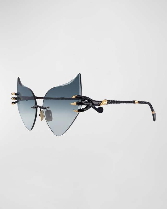 The Claw & The Nest Rimless Cat-Eye Sunglasses