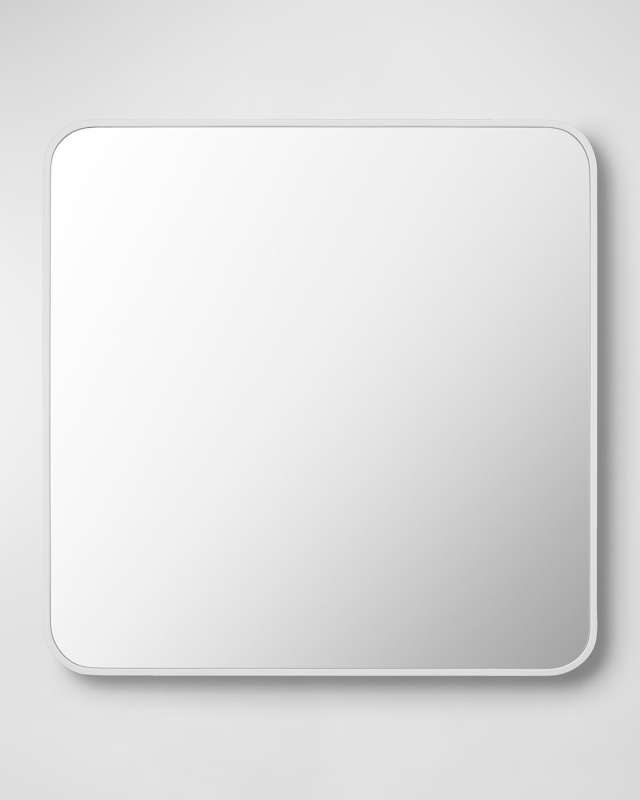 Aranya 24" Square Wall Mirror, White