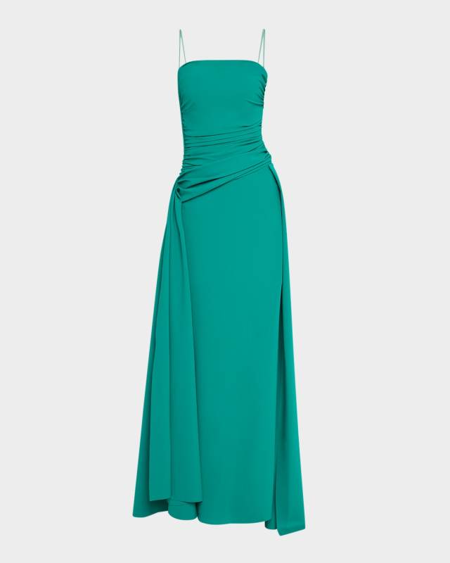 Disvi Strapless Ruched A-Line Gown