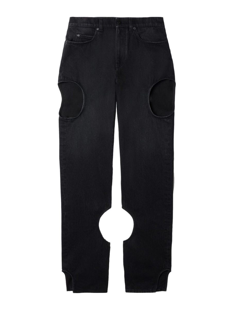 Off-White Jean Droit - Noir