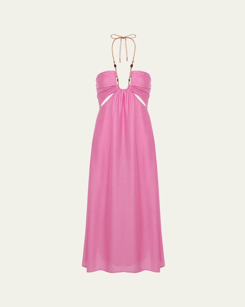 Solid Melina Detail Maxi Dress