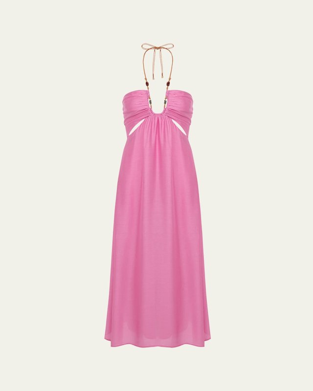Solid Melina Detail Maxi Dress