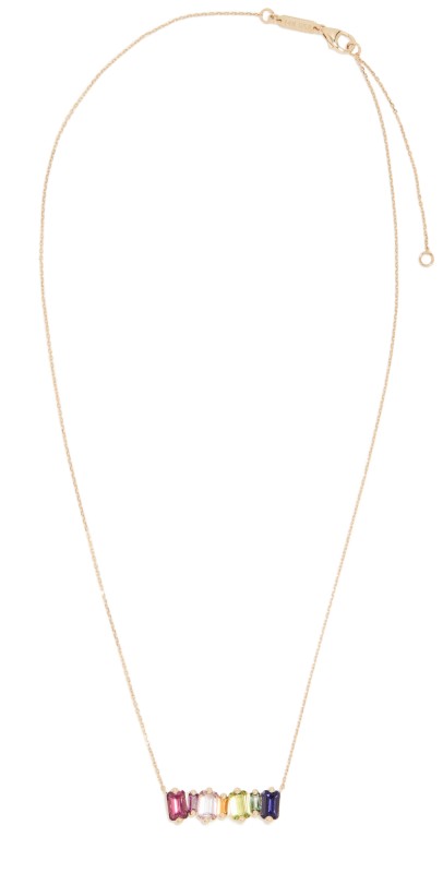 Kalan by Suzanne Kalan 14k Gold Bar Necklace Yellow Gold Rainbow