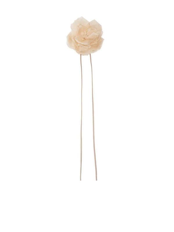 floral-appliqué brooch