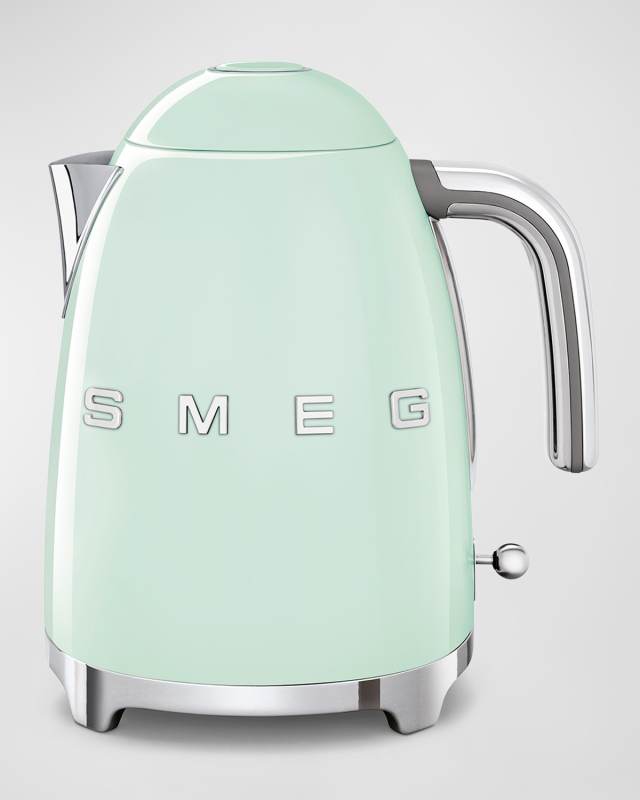 Retro Electric Kettle, Polished White