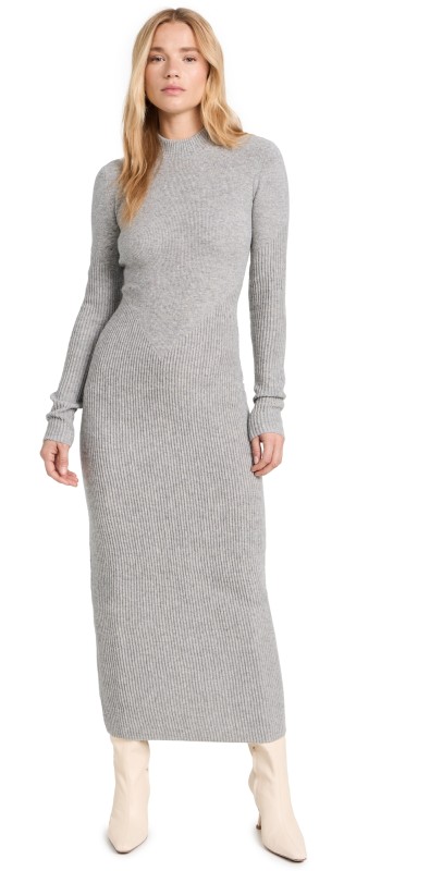STAUD Ramona Dress Heather Grey