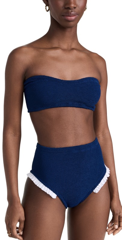 Hunza G Osiris Bikini Set Navy/Whit