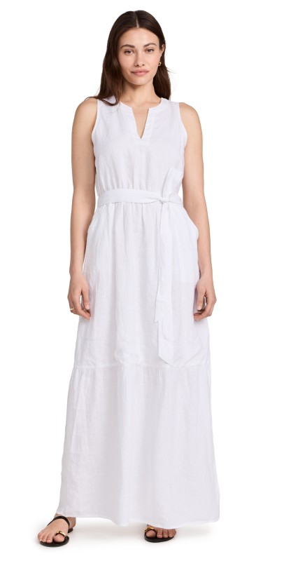 Splendidtella Linen Maxi Dress White